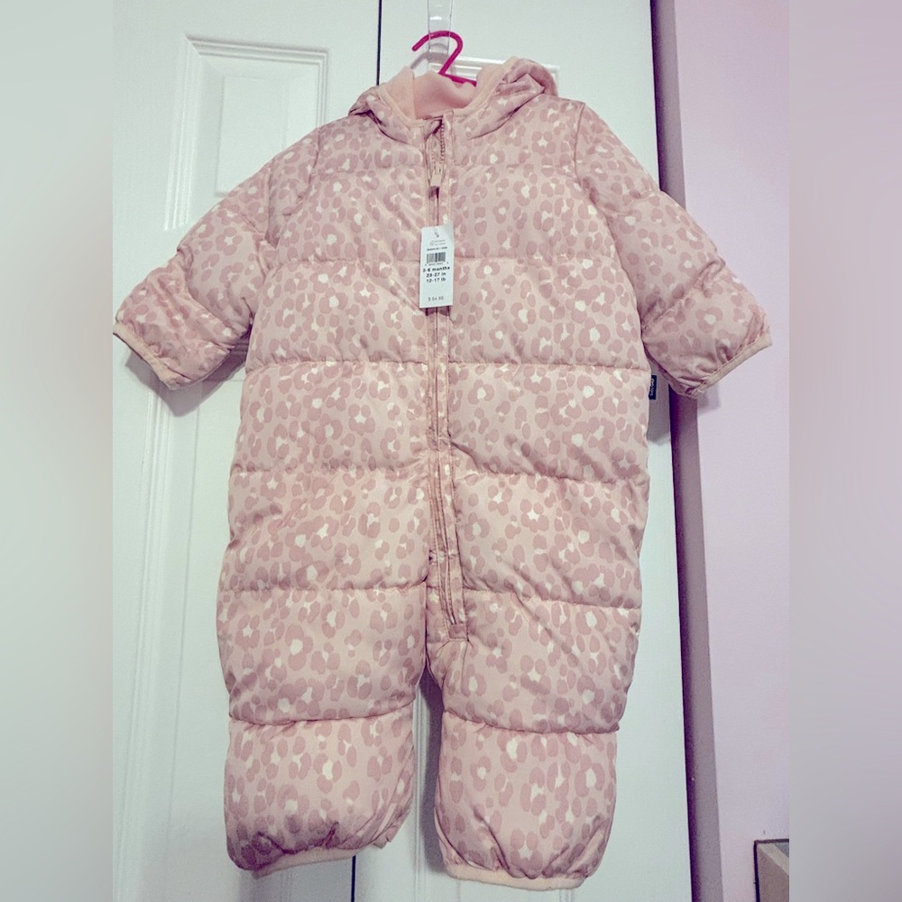 NWT baby GAP snow suit/romper with hood